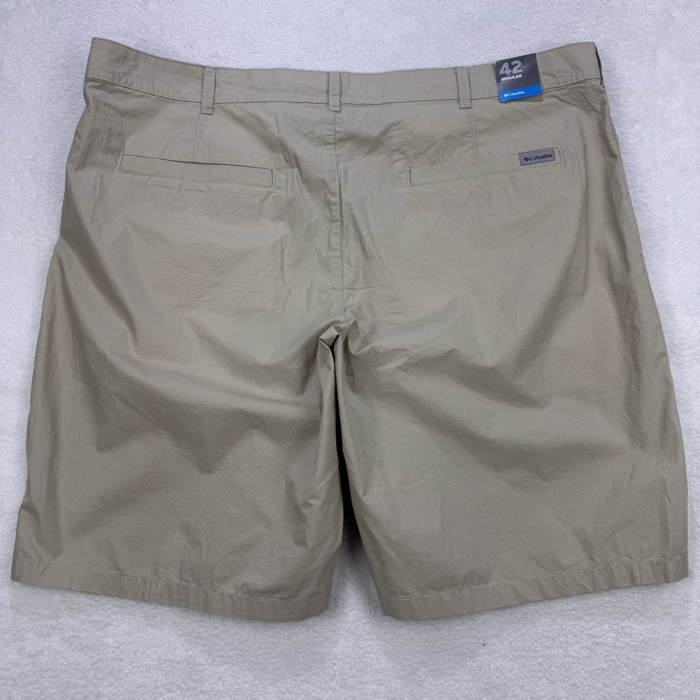 Columbia Washed Out 10" Inseam 100% Cotton Mens 42 Khaki Chino Shorts NWT - Picture 3 of 6